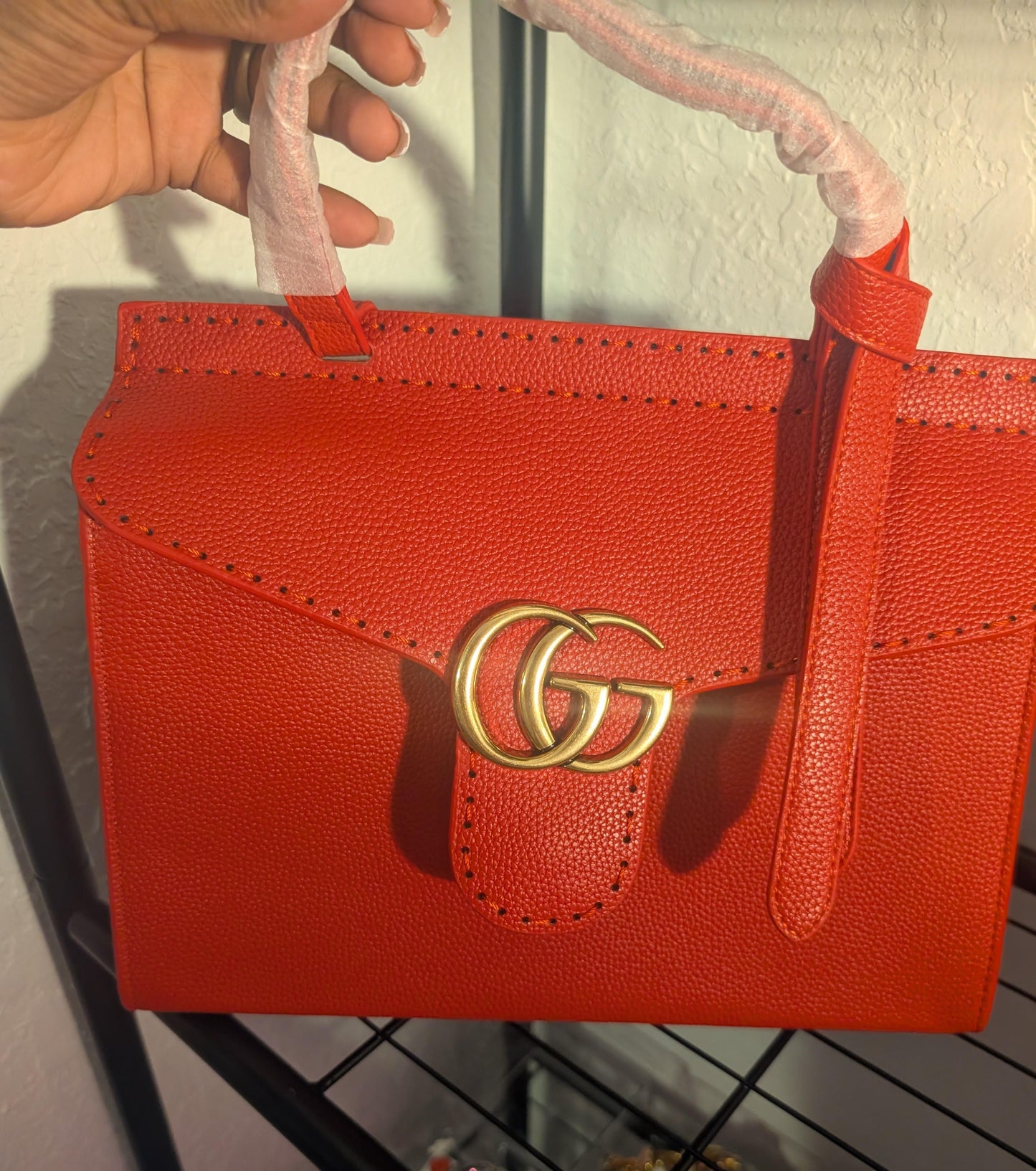 Crimson Luxe Tote