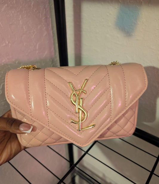 Blush statement luxe bag