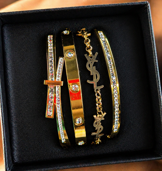 Golden drip stack (4pc Set)